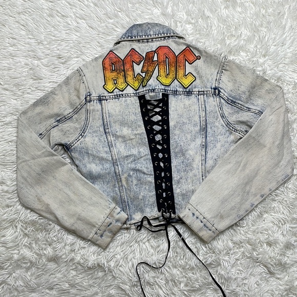 AC⚡️DC  DENIM JACKET US • SMALL - Picture 2 of 9